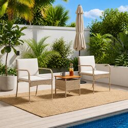 Outdoor Furniture Set with Cushions: Simple and Strong