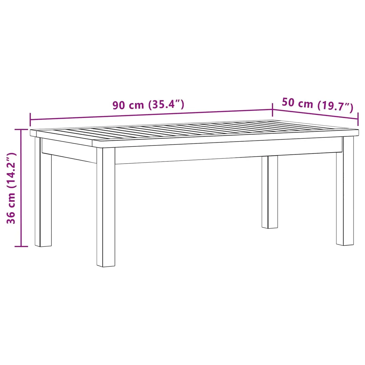Acacia Coffee Table for Indoor and Outdoor Living