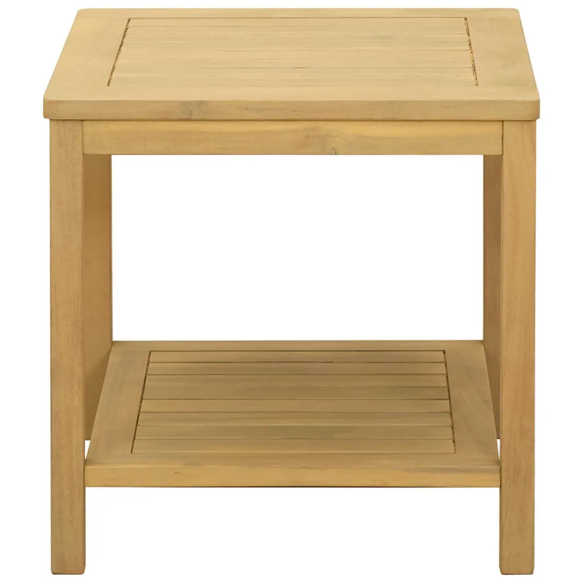 Solid Acacia Wood Side Table Brown 45x45x45cm Sturdy Frame for Patio Garden Indoor Use