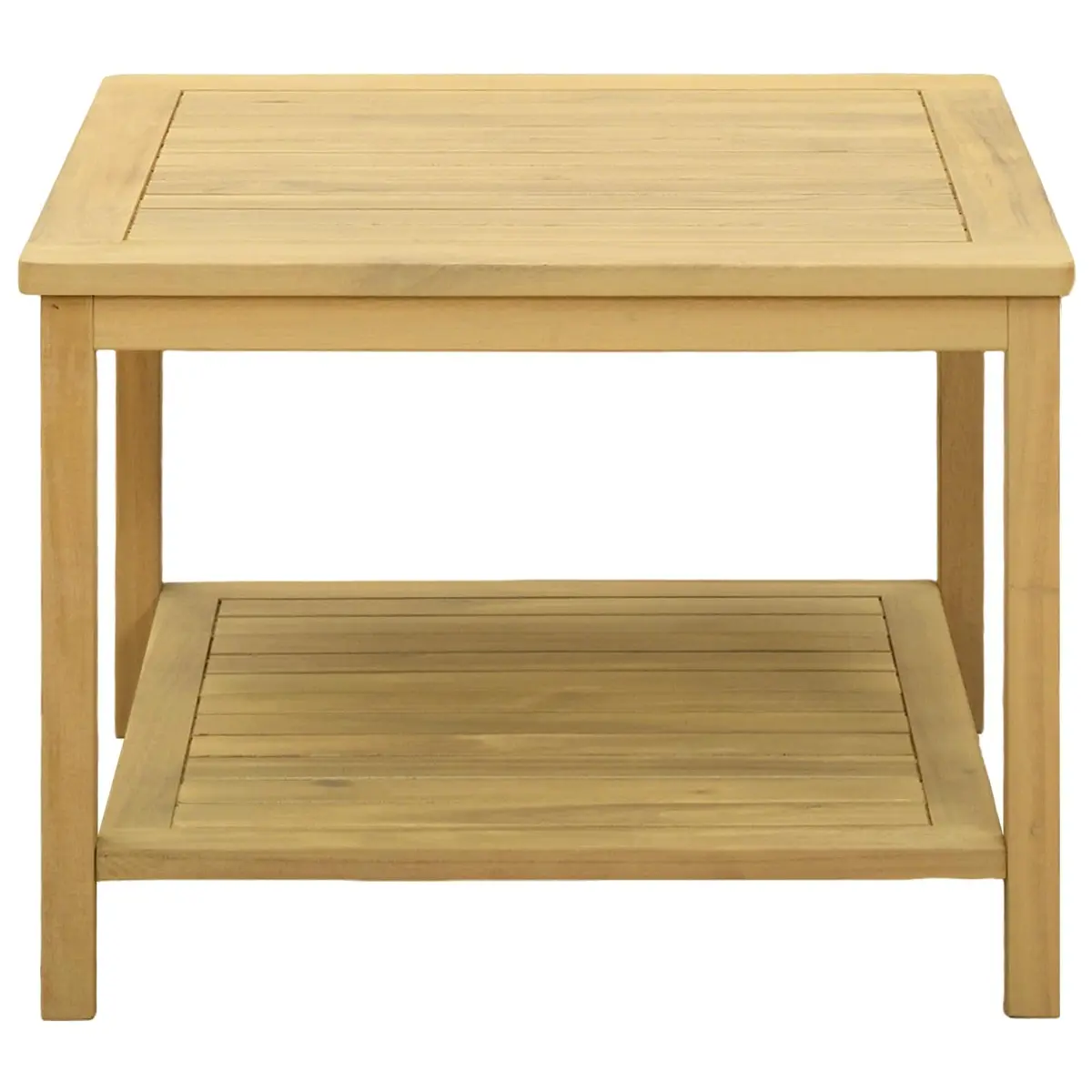 Side Table Solid Acacia Wood 60x60x45cm Rustic Garden Patio Accent Furniture