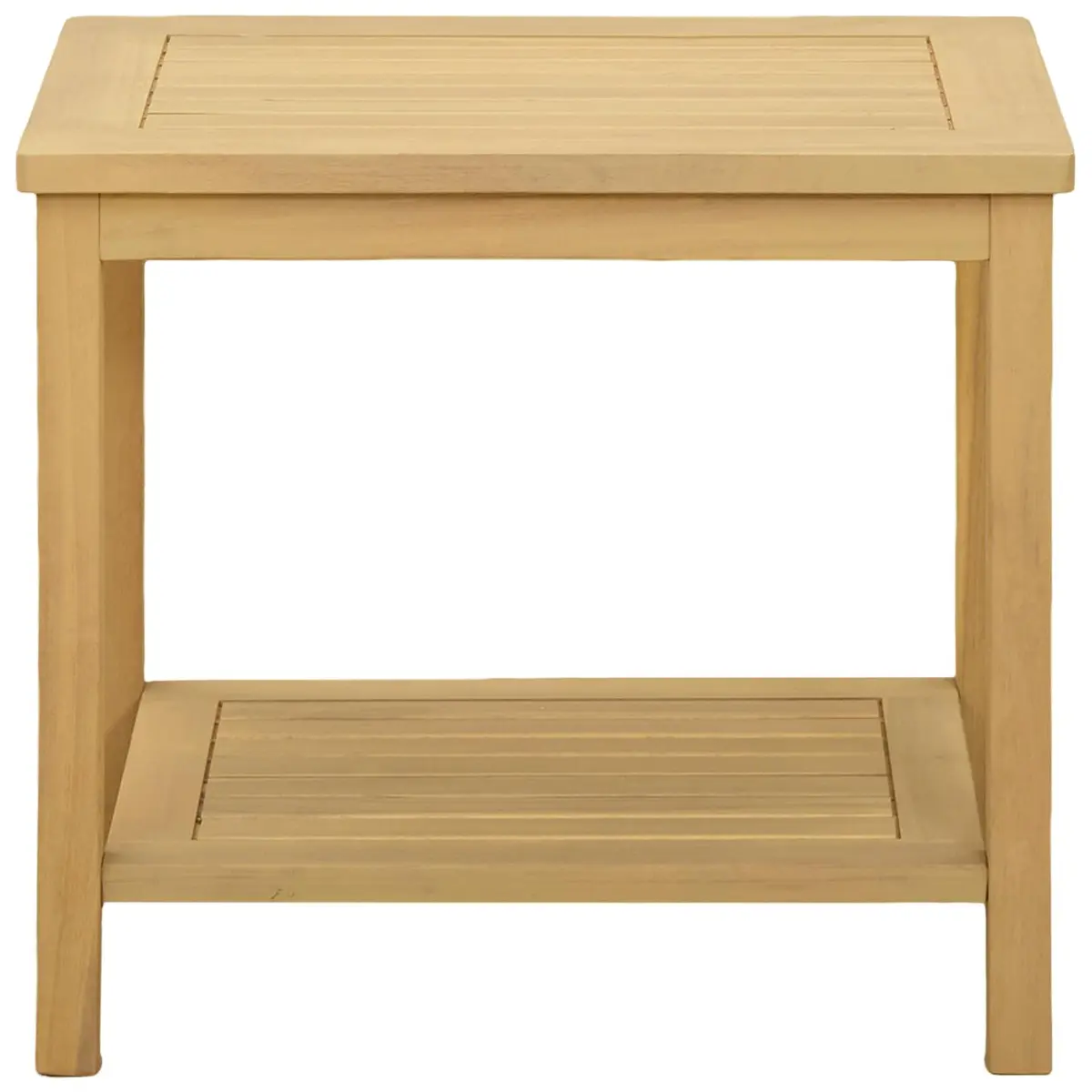 Side Table Solid Acacia Wood Brown Garden Patio Accent Coffee Furniture