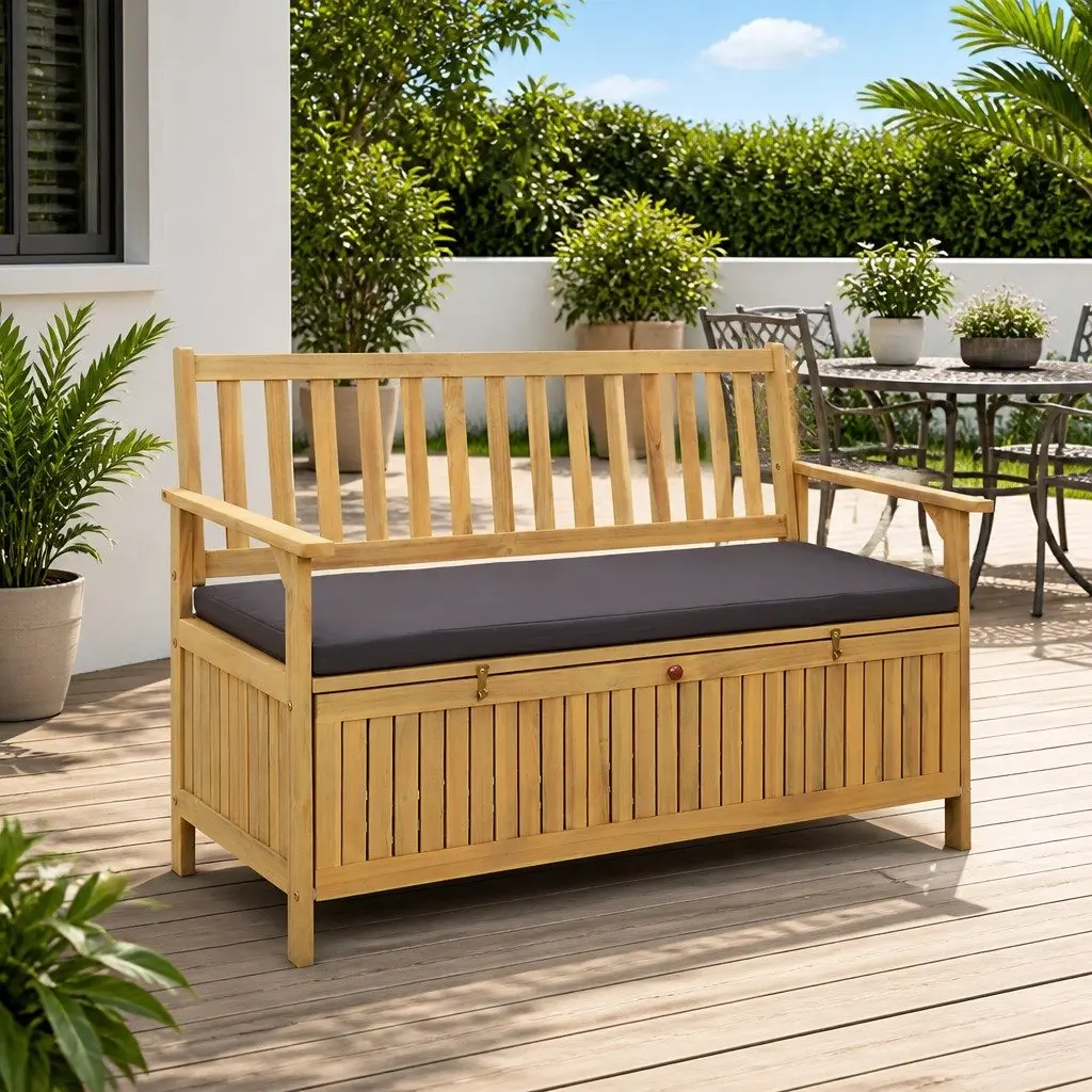 Outdoor Storage Bench for Gardens and Patios