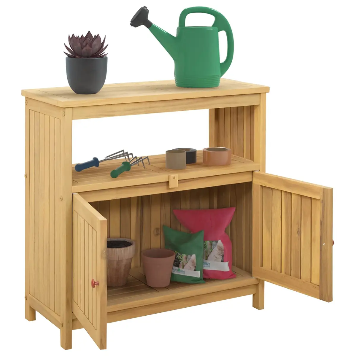 Garden Console Table with Storage