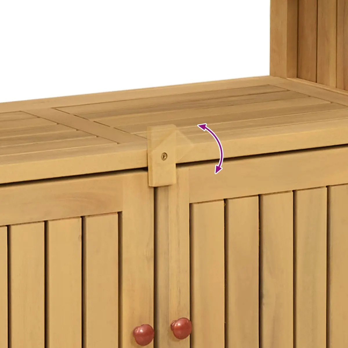 Garden Console Table with Storage Shelves Outdoor Indoor Furniture Light Acacia