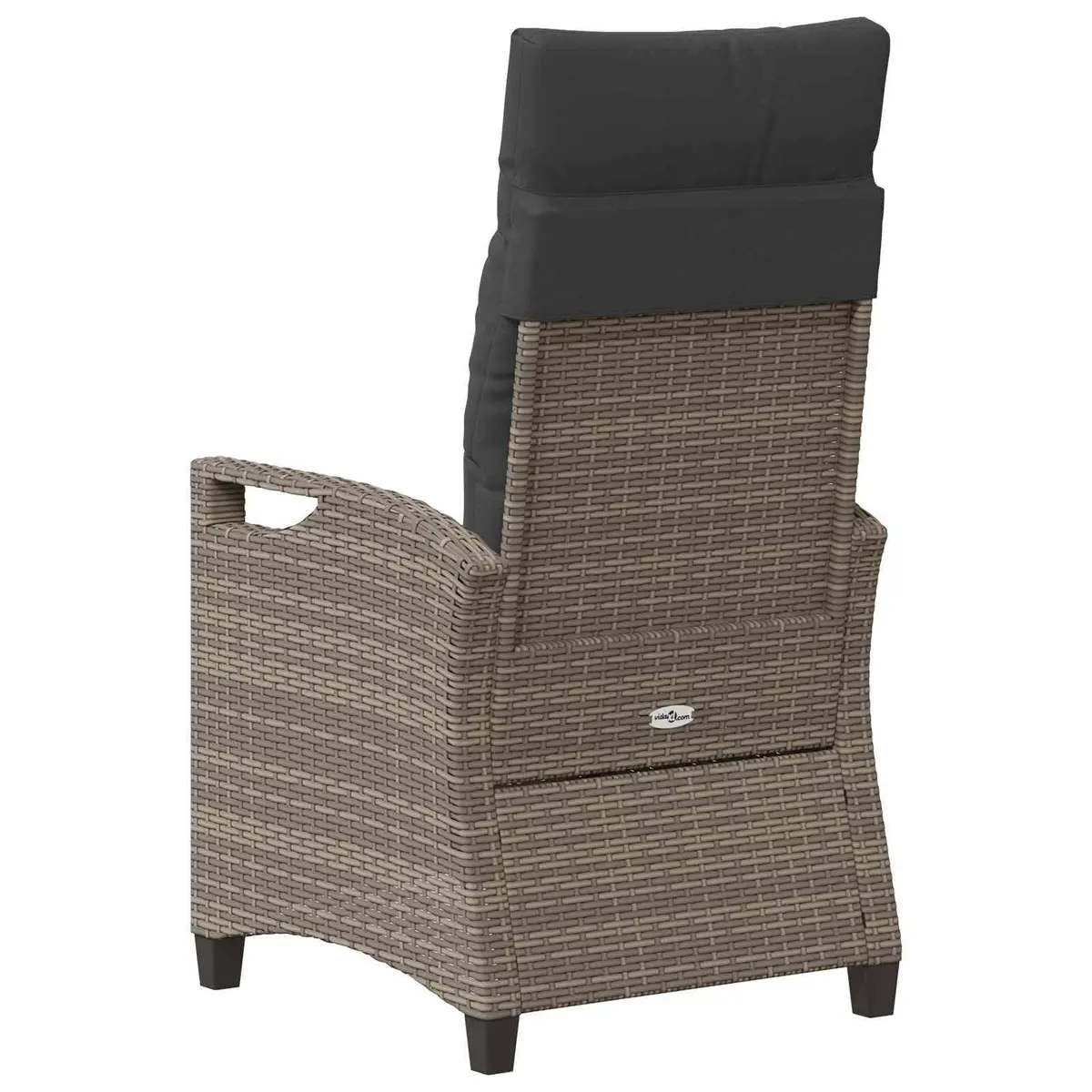 Outdoor Garden Chair Recliner Adjustable Backrest Modern Patio Seating Grey