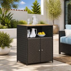 Concise Black Storage Cabinet 70x50x87cm