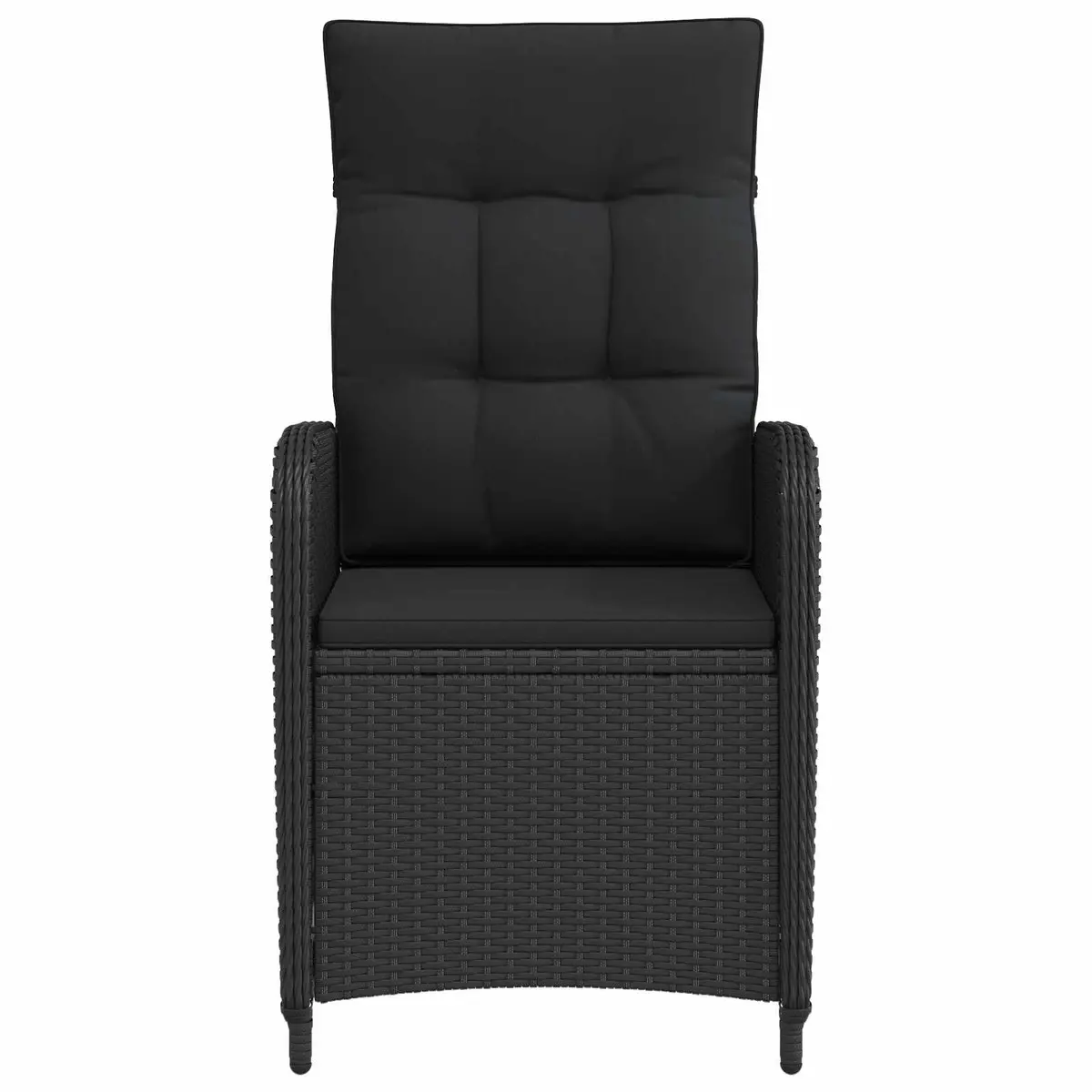 Black Garden Recliner Chair
