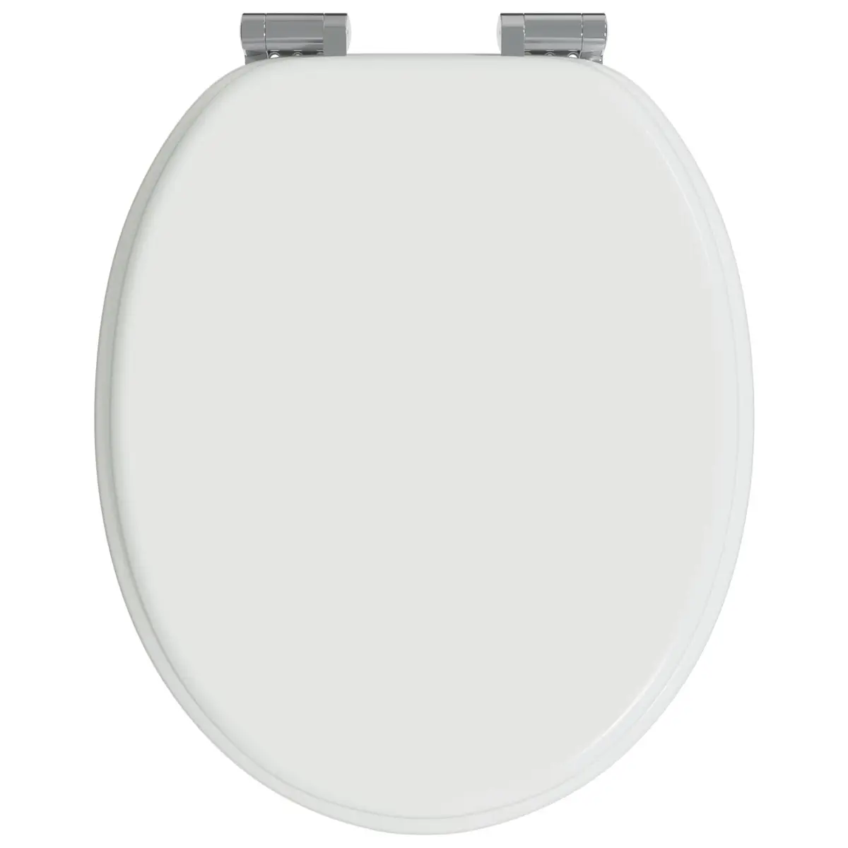 Toilet Seat White 44 x 38 cm Soft-Close MDF Board Bathroom Fixture