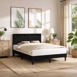 Black Bed Frame with LED Strip Lights – Quality and Style