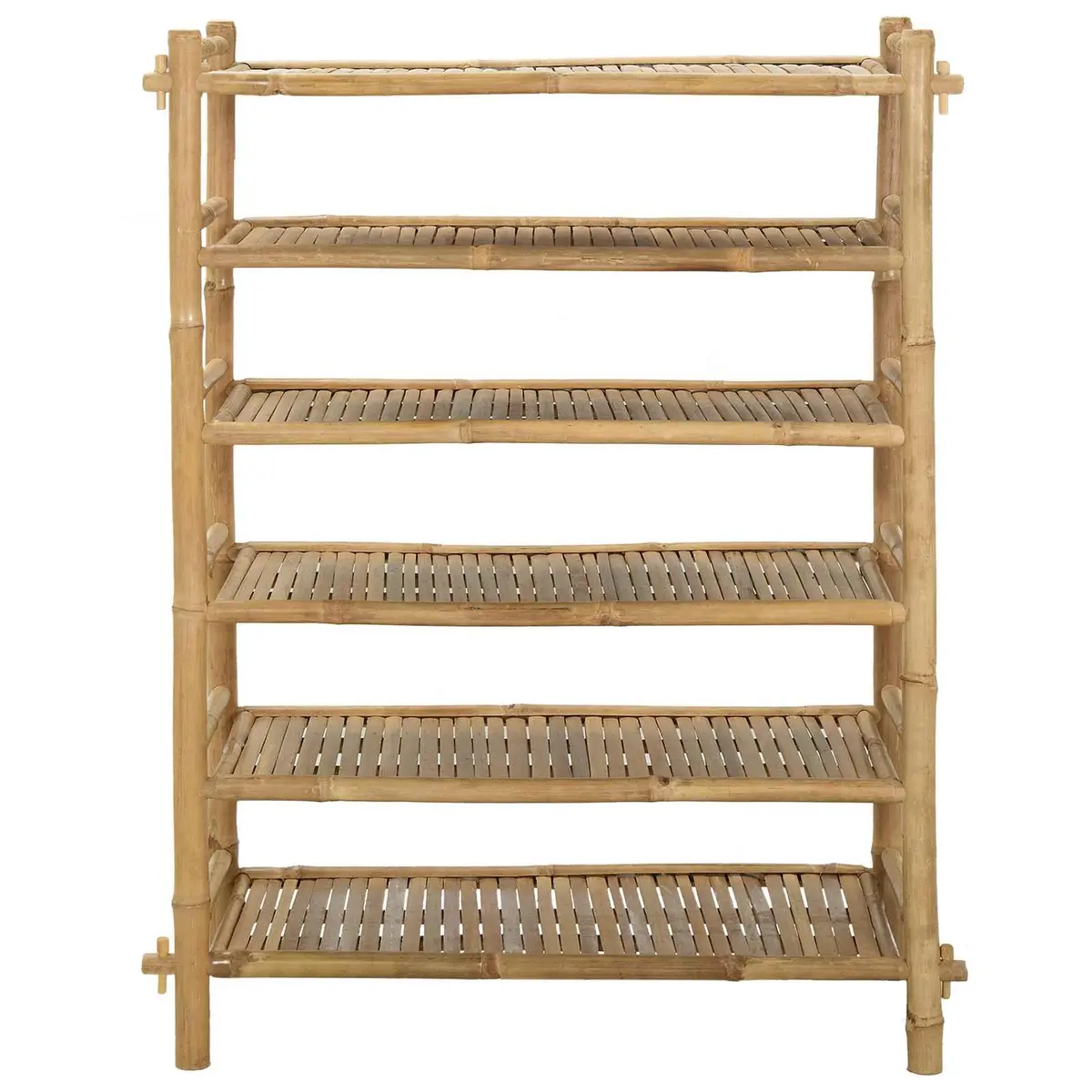 6-Tier Bamboo Shoe Rack for Easy Storage