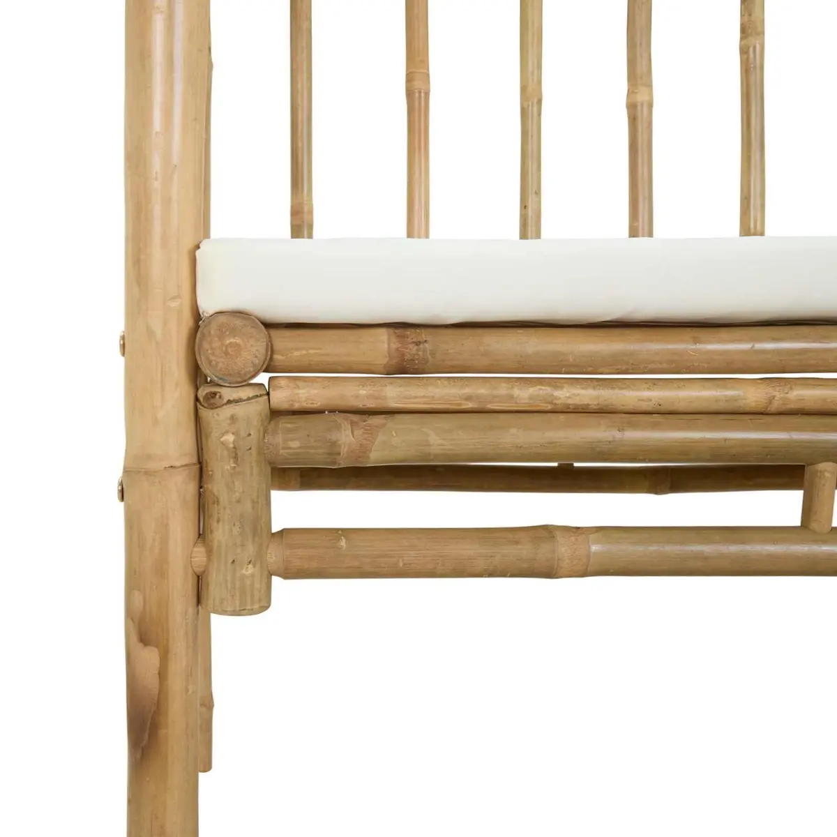 Garden Arch with Bench Bamboo Outdoor Structure Modern Design 115x50x205cm