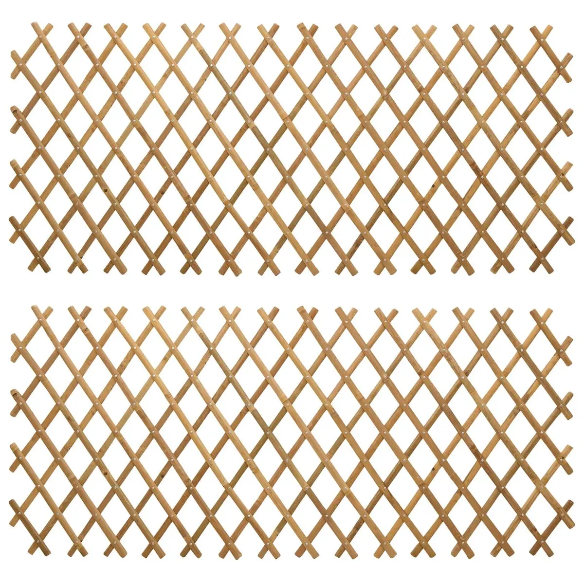 Expandable Bamboo Trellis Fence Panel 100 x 105 cm Garden Plant Support Beige