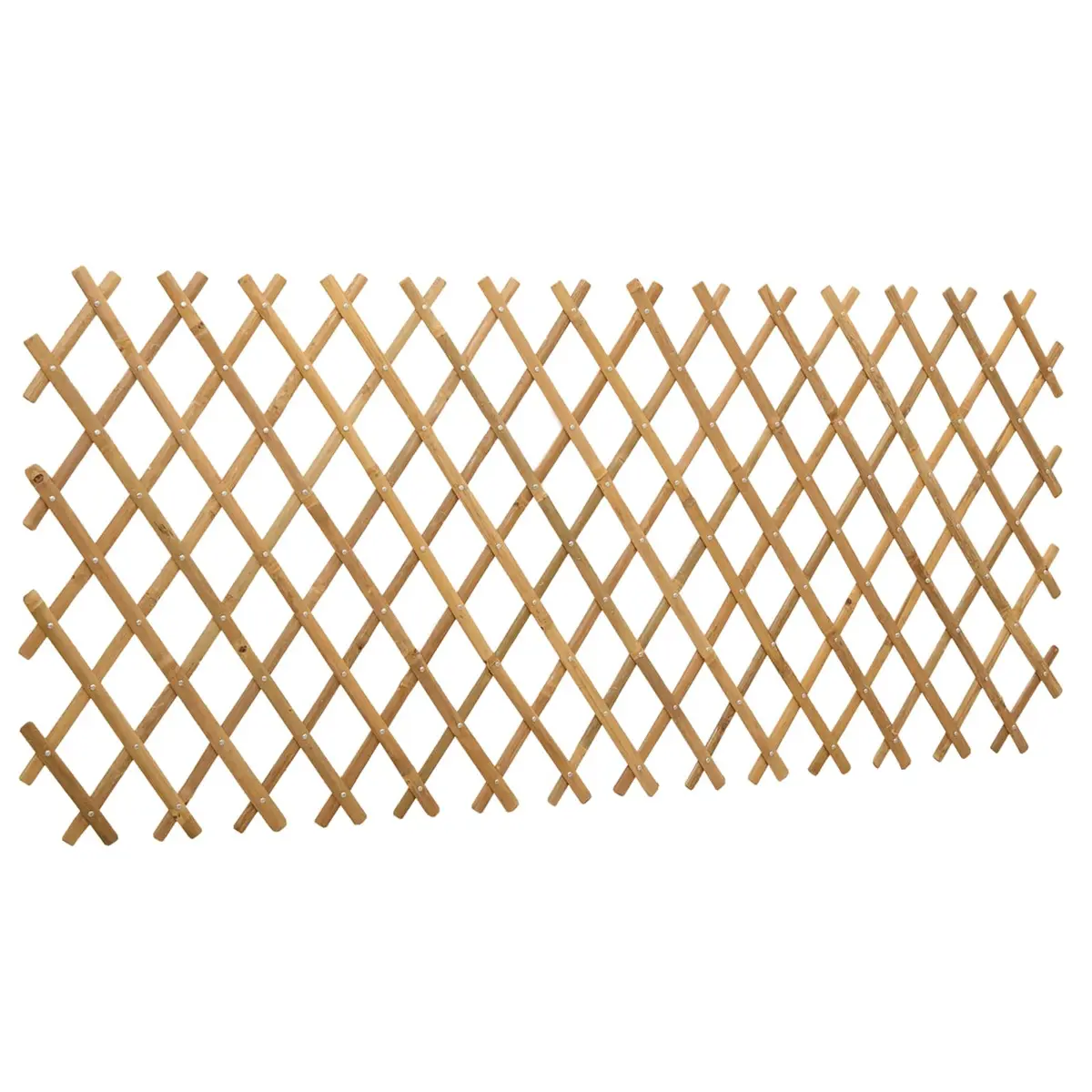 Expandable Bamboo Trellis Fence Panel 100 x 105 cm Garden Plant Support Beige