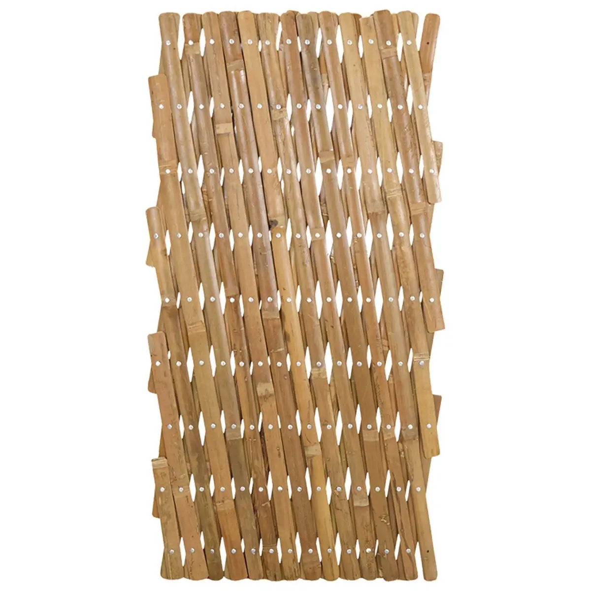 Expandable Bamboo Trellis Fence Panel 100 x 105 cm Garden Plant Support Beige