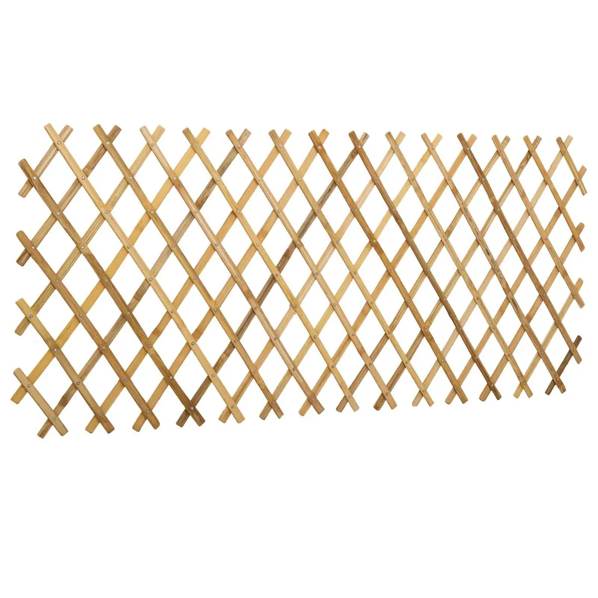 Expandable Bamboo Trellis Fence Panel 100 x 105 cm Garden Plant Support Beige