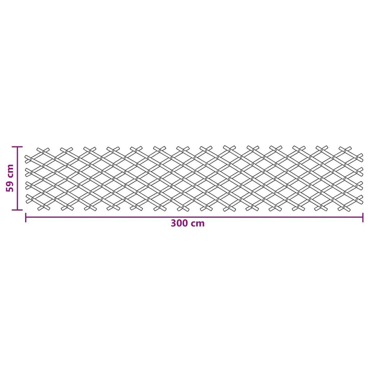 Expandable Bamboo Trellis Fence Panel 100 x 105 cm Garden Plant Support Beige