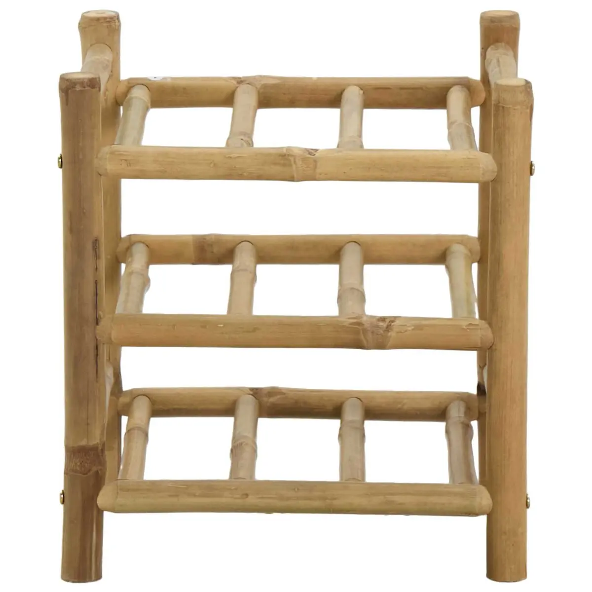 Wine Rack Brown 32.5 x 29.5 x 36 cm Modern Bamboo Storage Display
