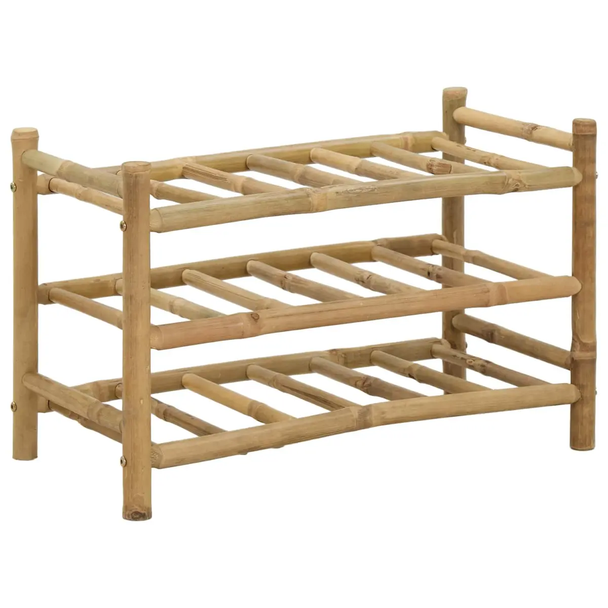 Bamboo Wine Rack Brown Modern Storage Display Holder Indoor Use