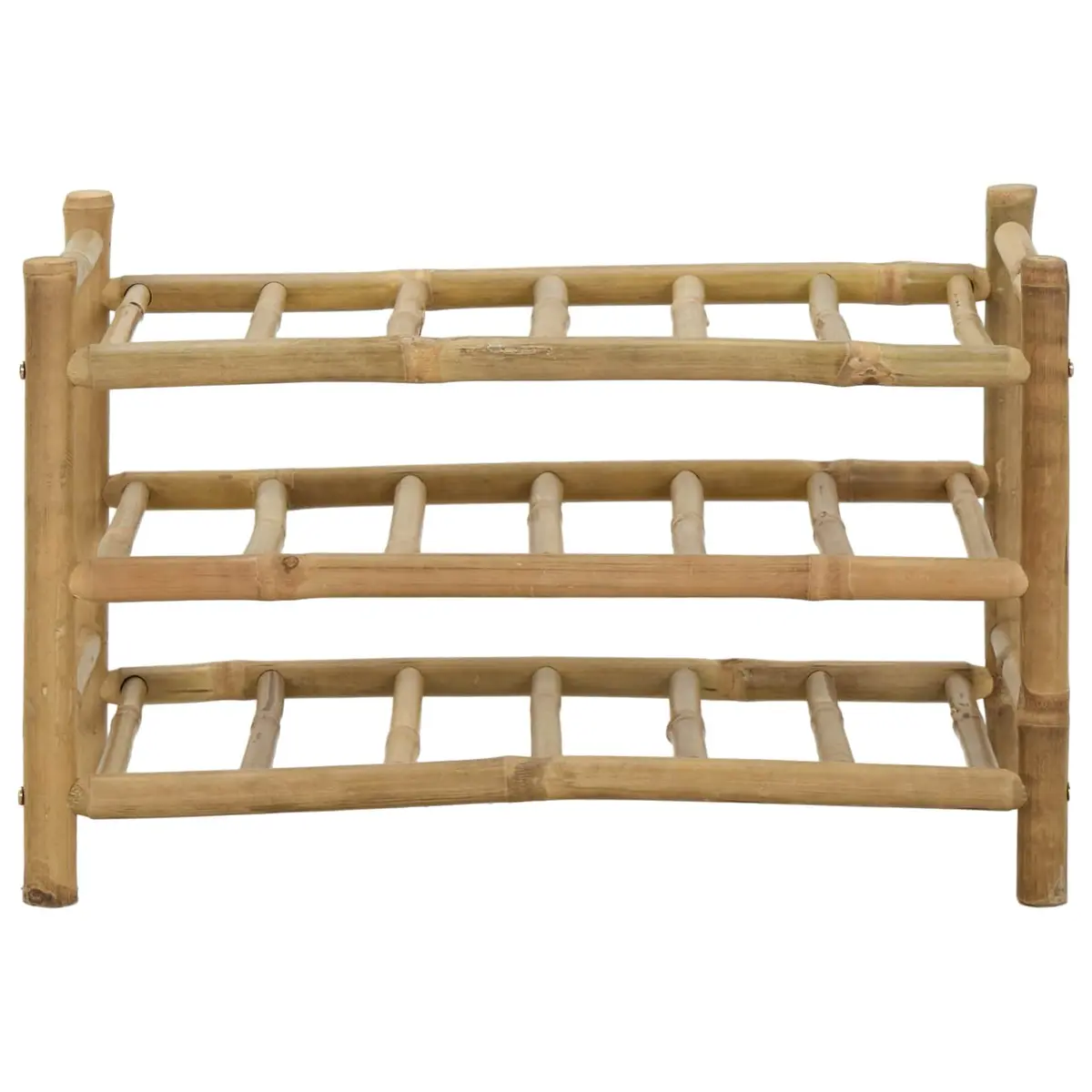 Bamboo Wine Rack Brown Modern Storage Display Holder Indoor Use