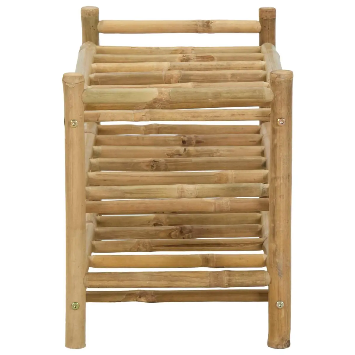 Bamboo Wine Rack Brown Modern Storage Display Holder Indoor Use