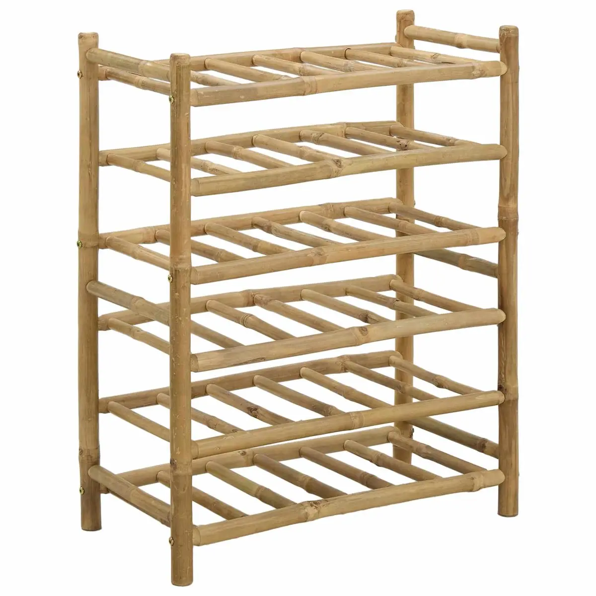 Wine Rack Brown 57 x 29.5 x 72 cm Natural Bamboo Modern Storage Display Stand