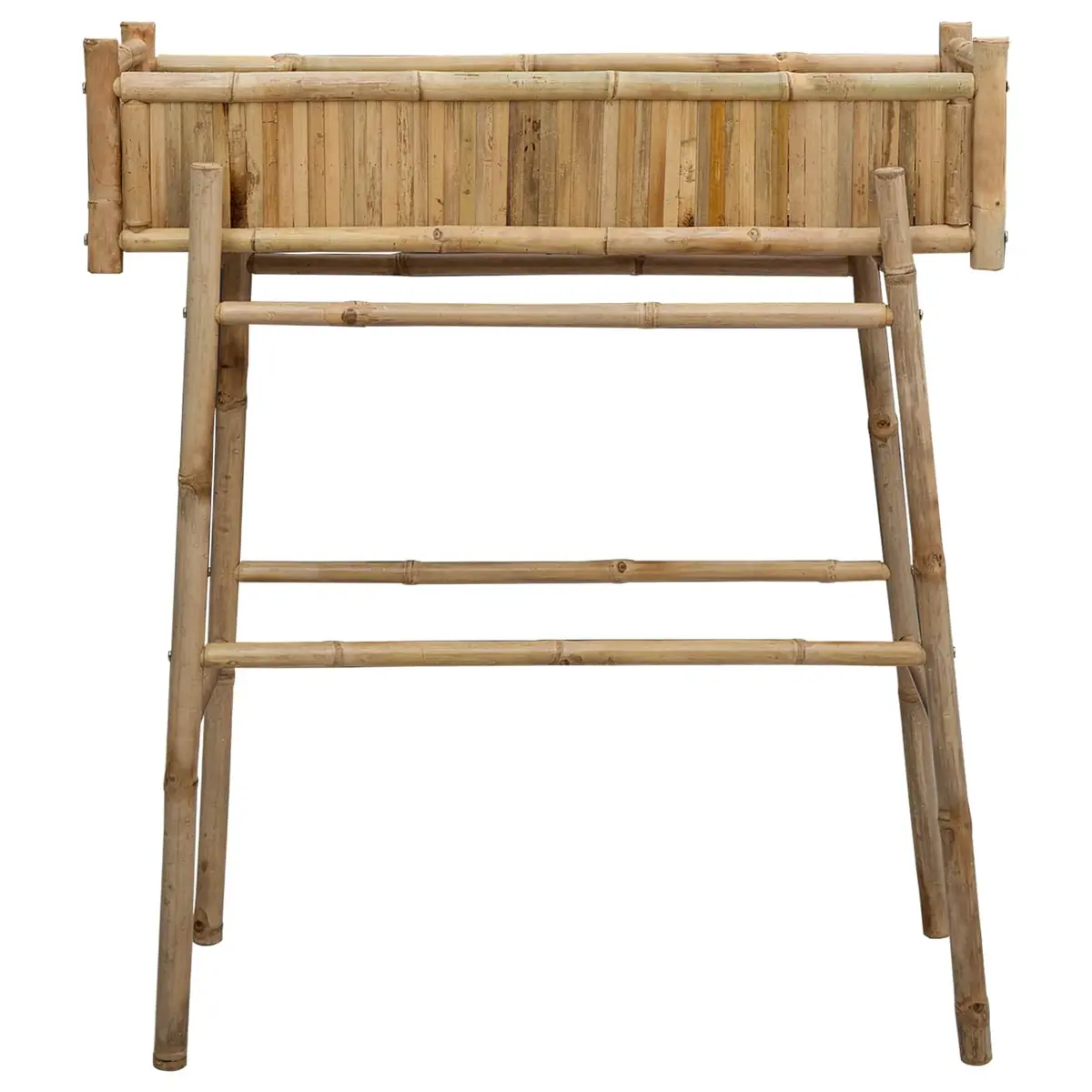 Garden Planter Brown Bamboo Outdoor Integrated Holder