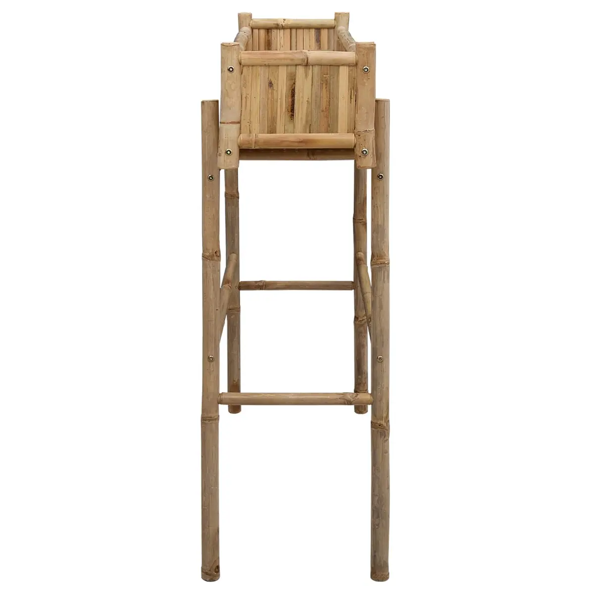 Garden Planter Brown Bamboo Outdoor Integrated Holder