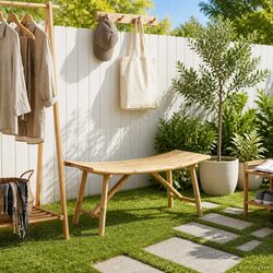 Your New Favorite Bamboo Garden Bench Awaits