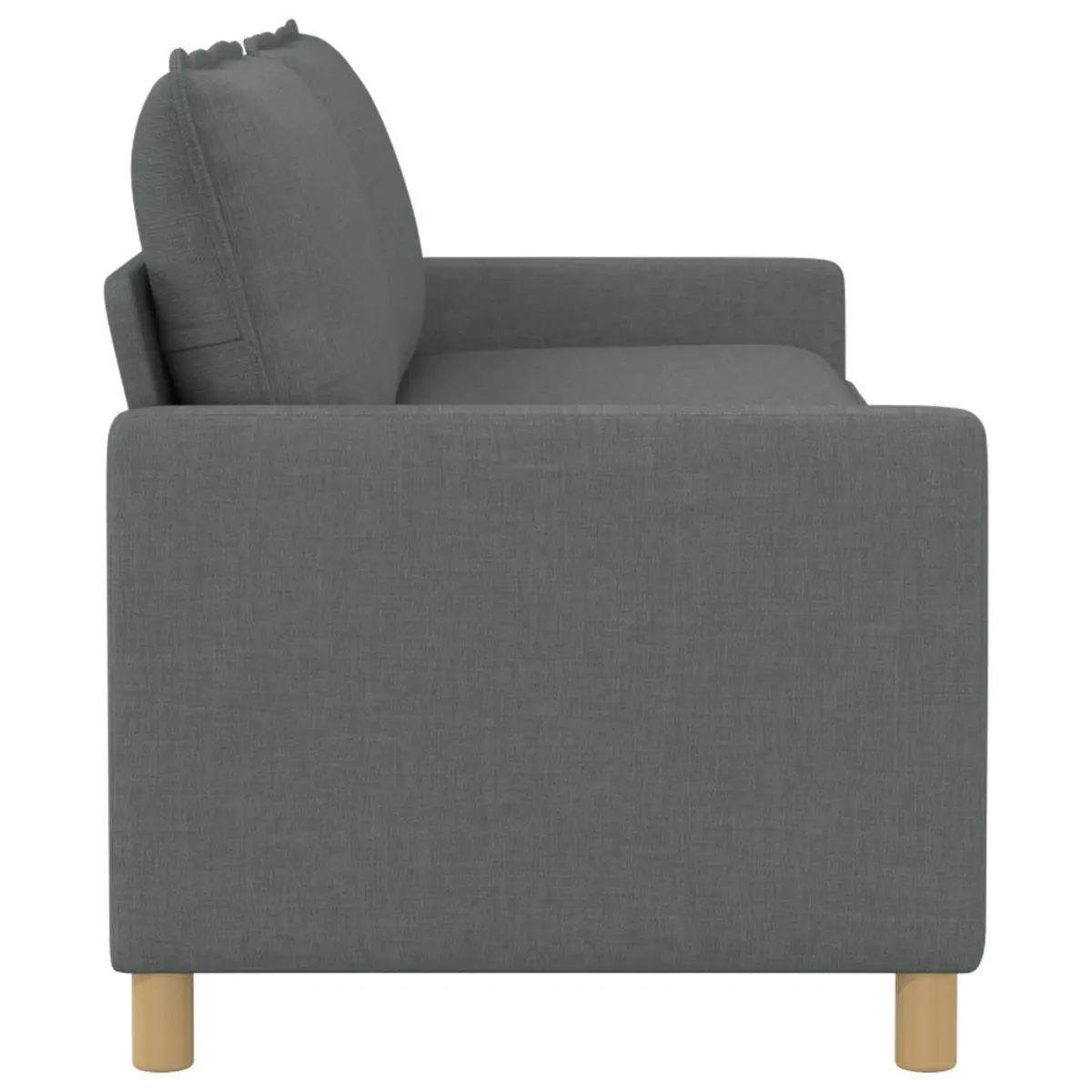Dark Grey Fabric Sofa Modern Living Room Lounge Couch with Metal Frame