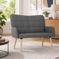 Concise Dark Grey 2-Seater Sofa Overview