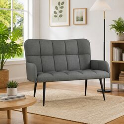 Confidently Compact Dark Grey Loveseat Sofa
