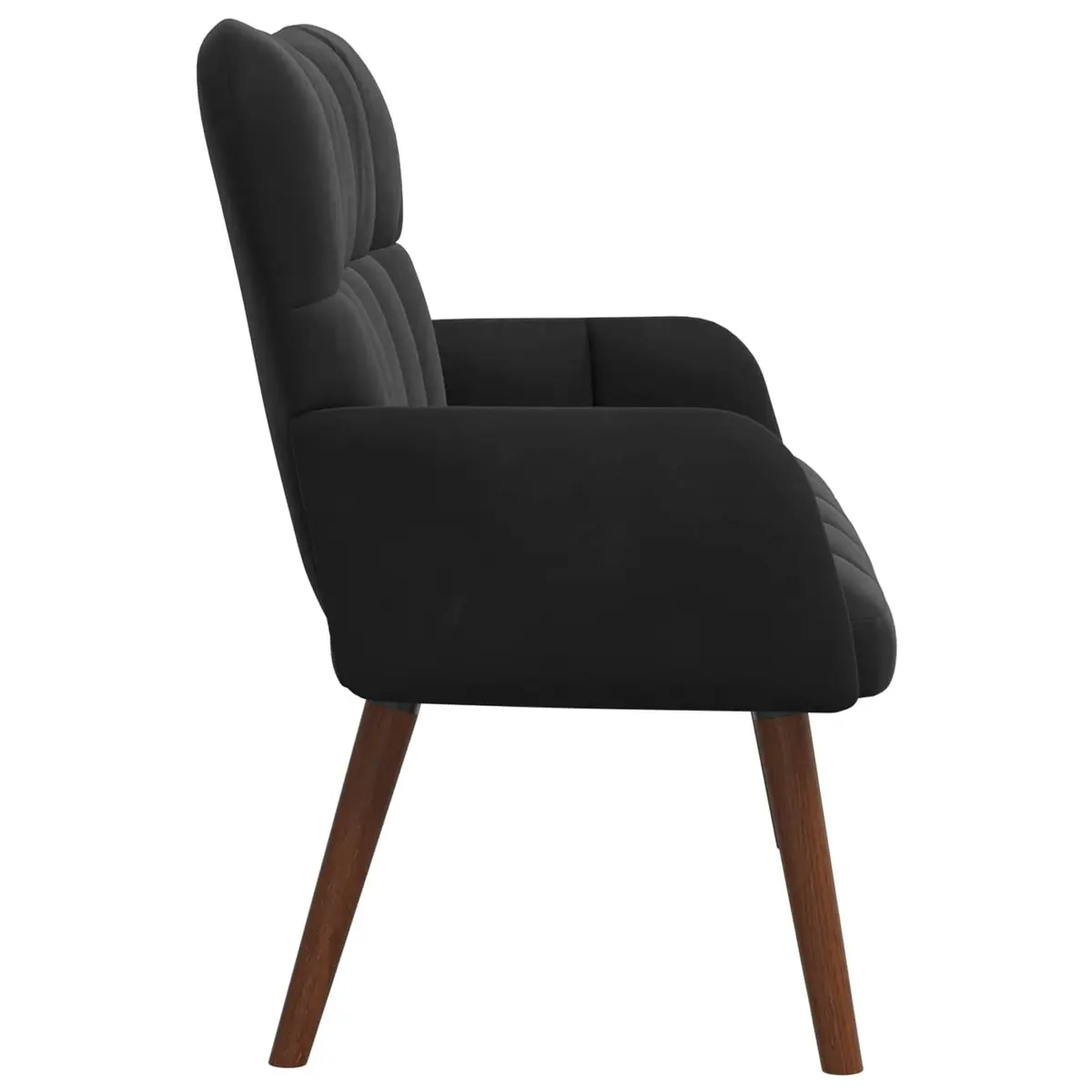 2-Seater Sofa Black Velvet Modern 115x61x87cm Smooth Plush