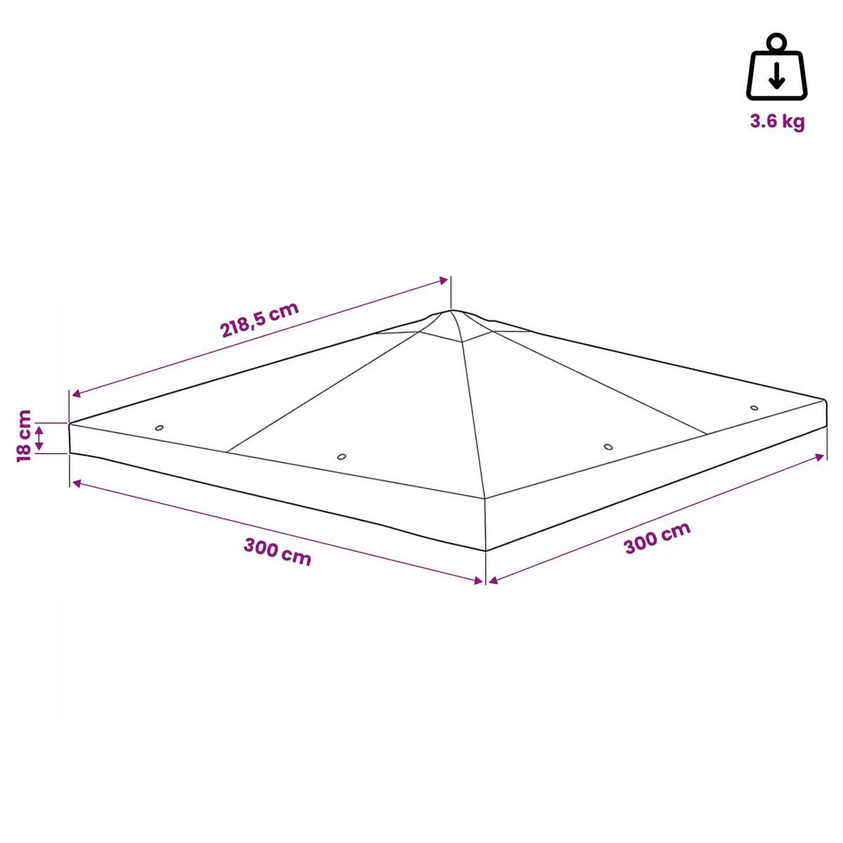 Gazebo Cover Taupe 300x300cm Waterproof Collapsible Outdoor Patio Shade