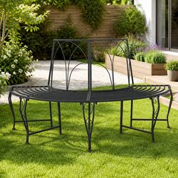 Efficient 4-Seater Tree Bench for Outdoor Spaces