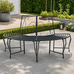 Compact 4-Seater Tree Bench for Outdoor Relaxation