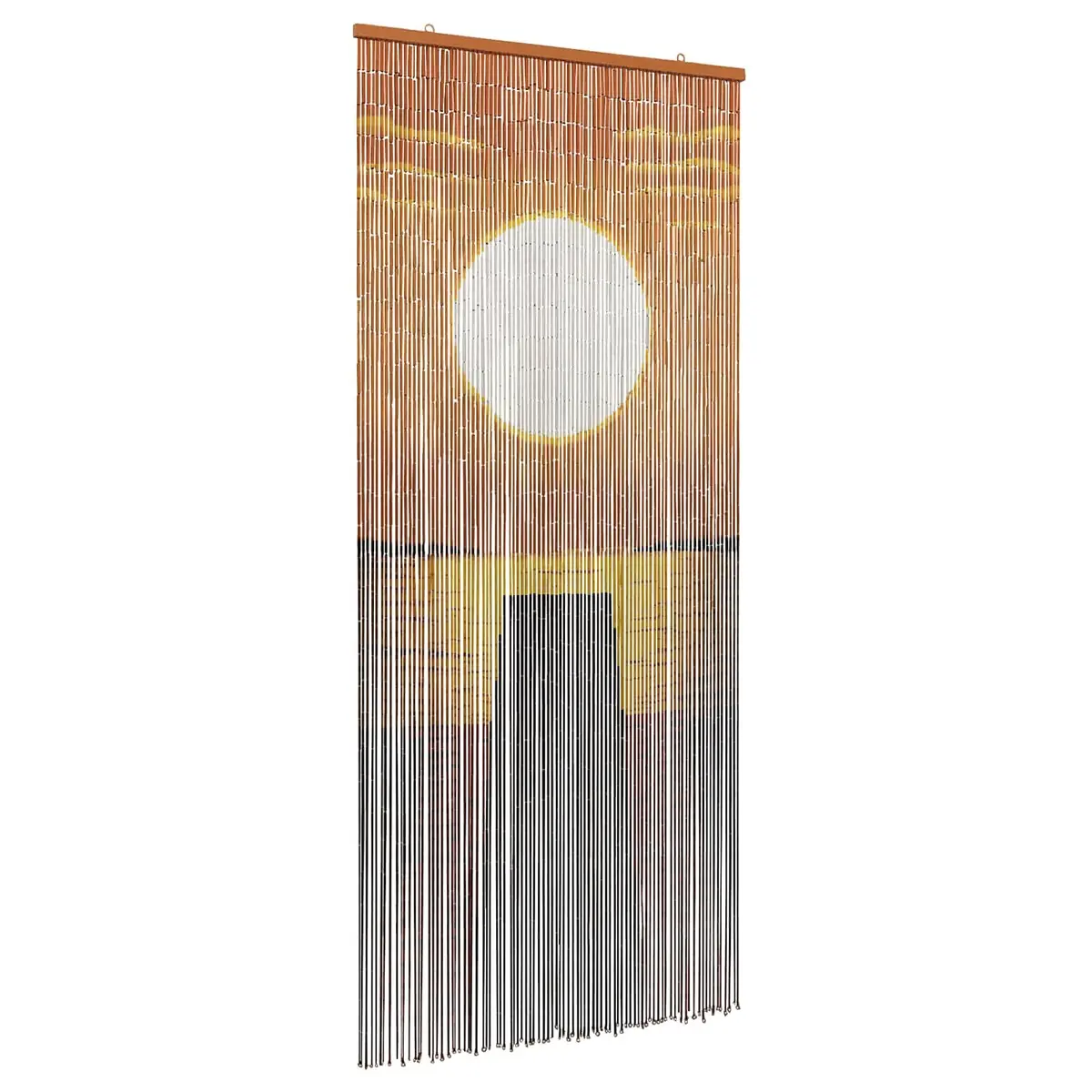Insect Door Curtain Multicolour 200 x 90 cm Bamboo Natural Window Screen