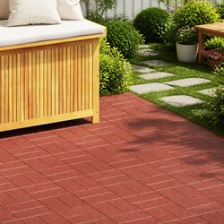 Compact Red Garden Path Stepping Stones, 40.5cm Each