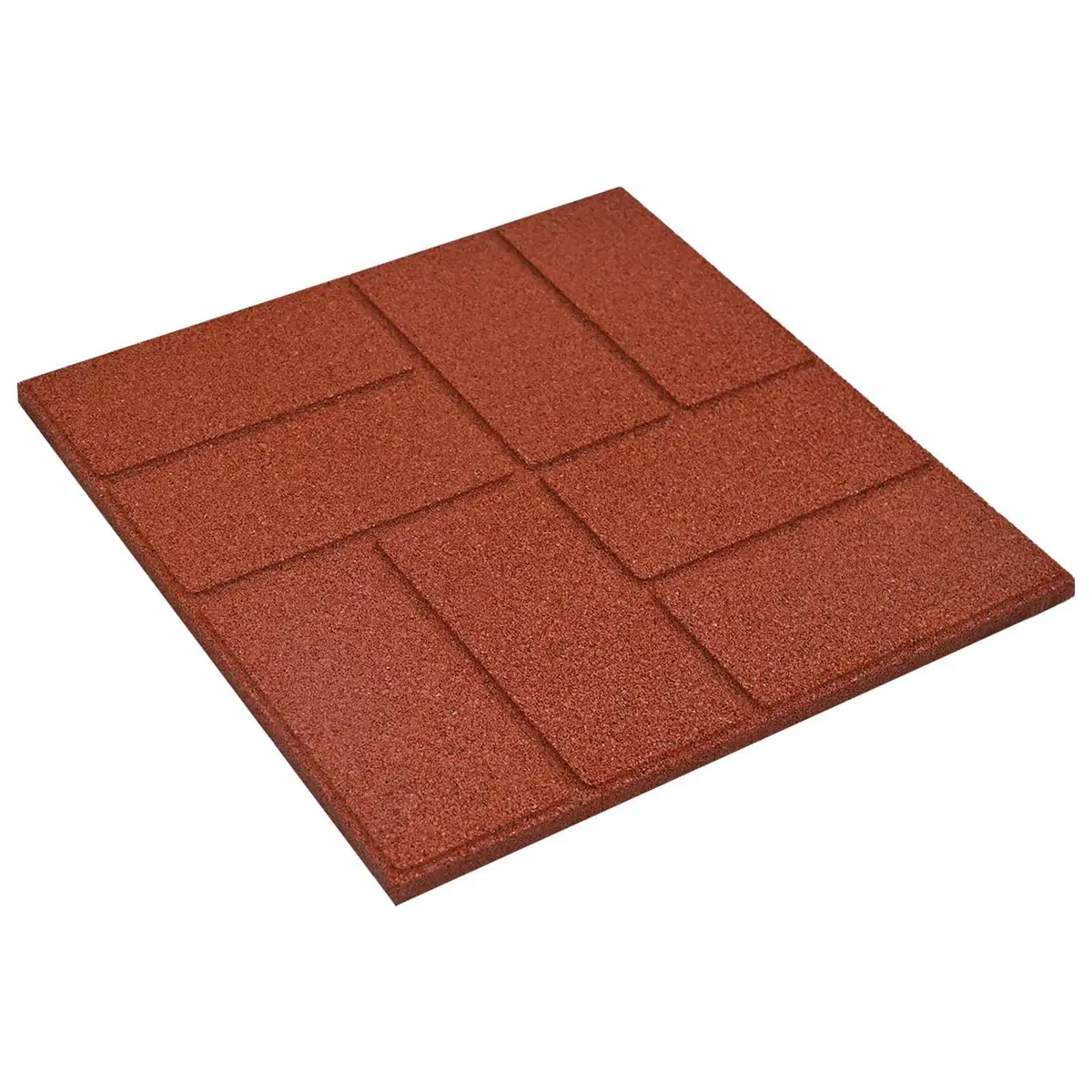 Stepping Stone Red 40.5cm Slip-resistant Textured Surface Outdoor Decorative Pathway 6 Piece