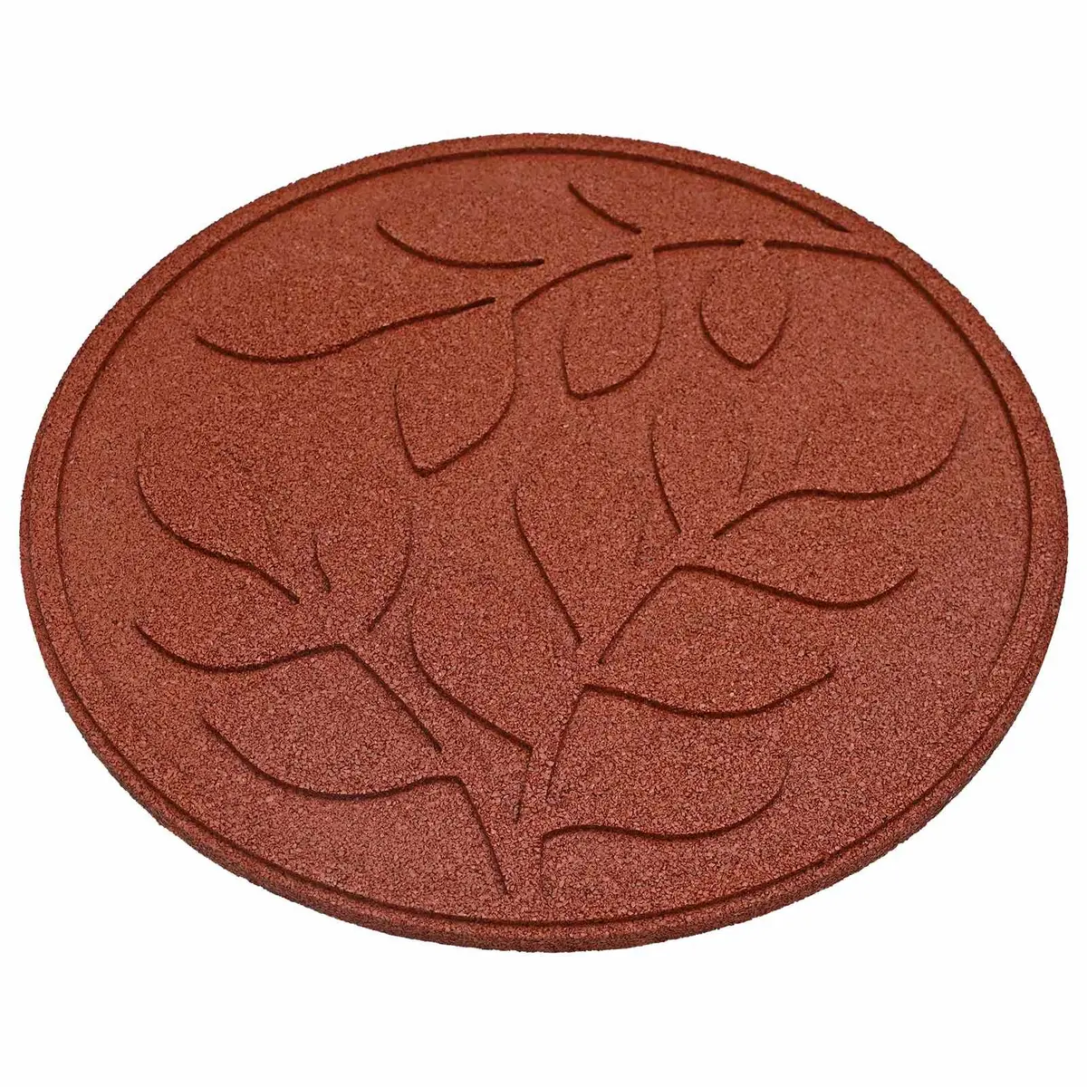 Stepping Stone Red Round 44 cm Slip-resistant Weather-resistant 6 Piece Garden Pathway Outdoor Decorative Rubber Stones