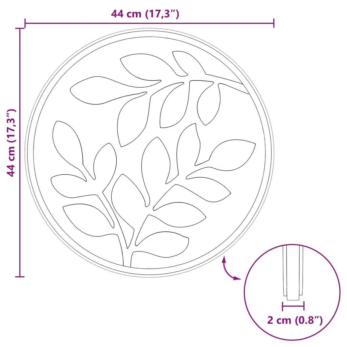 Stepping Stone Red Round 44 cm Slip-resistant Weather-resistant 6 Piece Garden Pathway Outdoor Decorative Rubber Stones