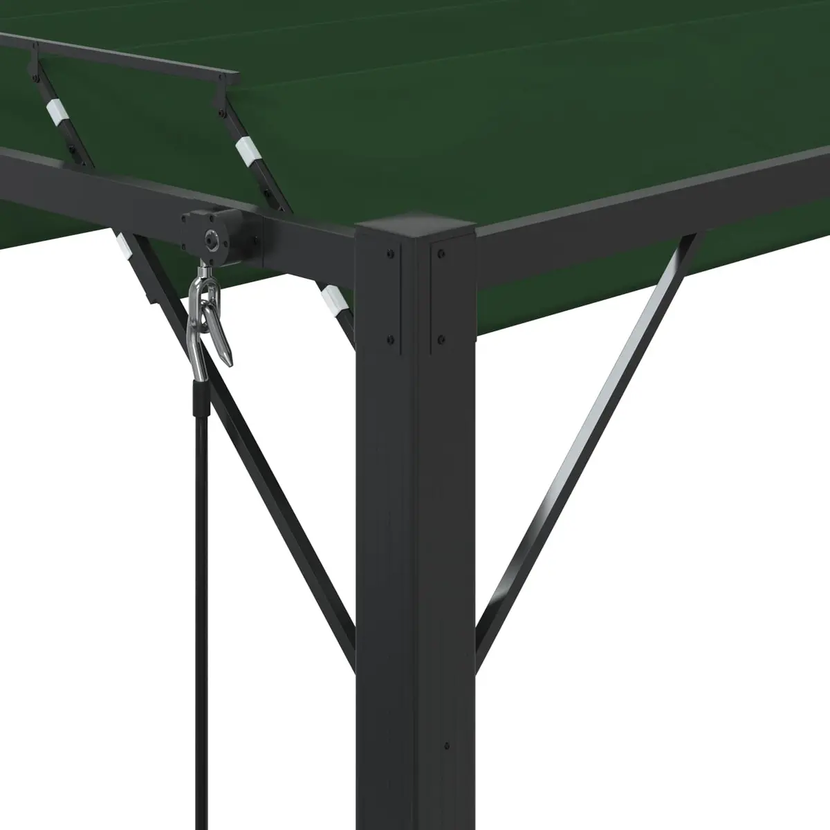 Gazebo Green 3 x 4 m Adjustable Louvered Roof Outdoor Garden Patio Canopy