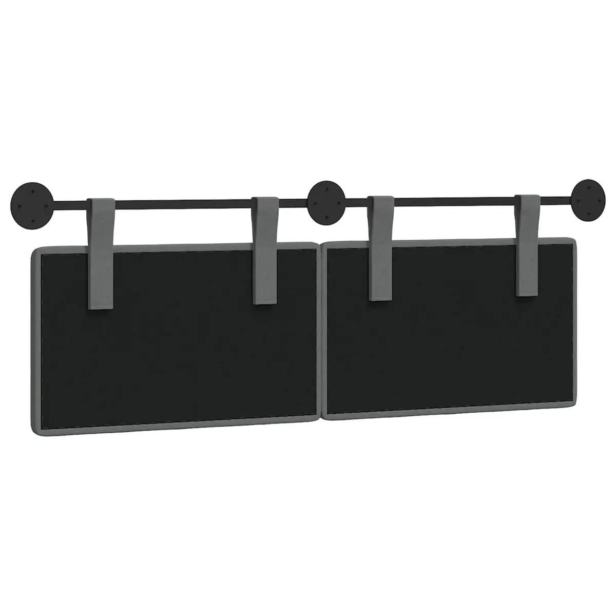 Hanging Headboard Grey Fabric Wall Mount Bedroom Upholstered Modern Design