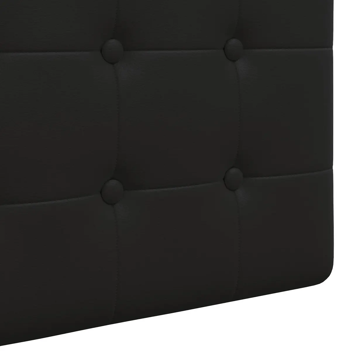 Black Hanging Headboard Modern Wall-Mounted Bedroom Backrest Padded Upholstery