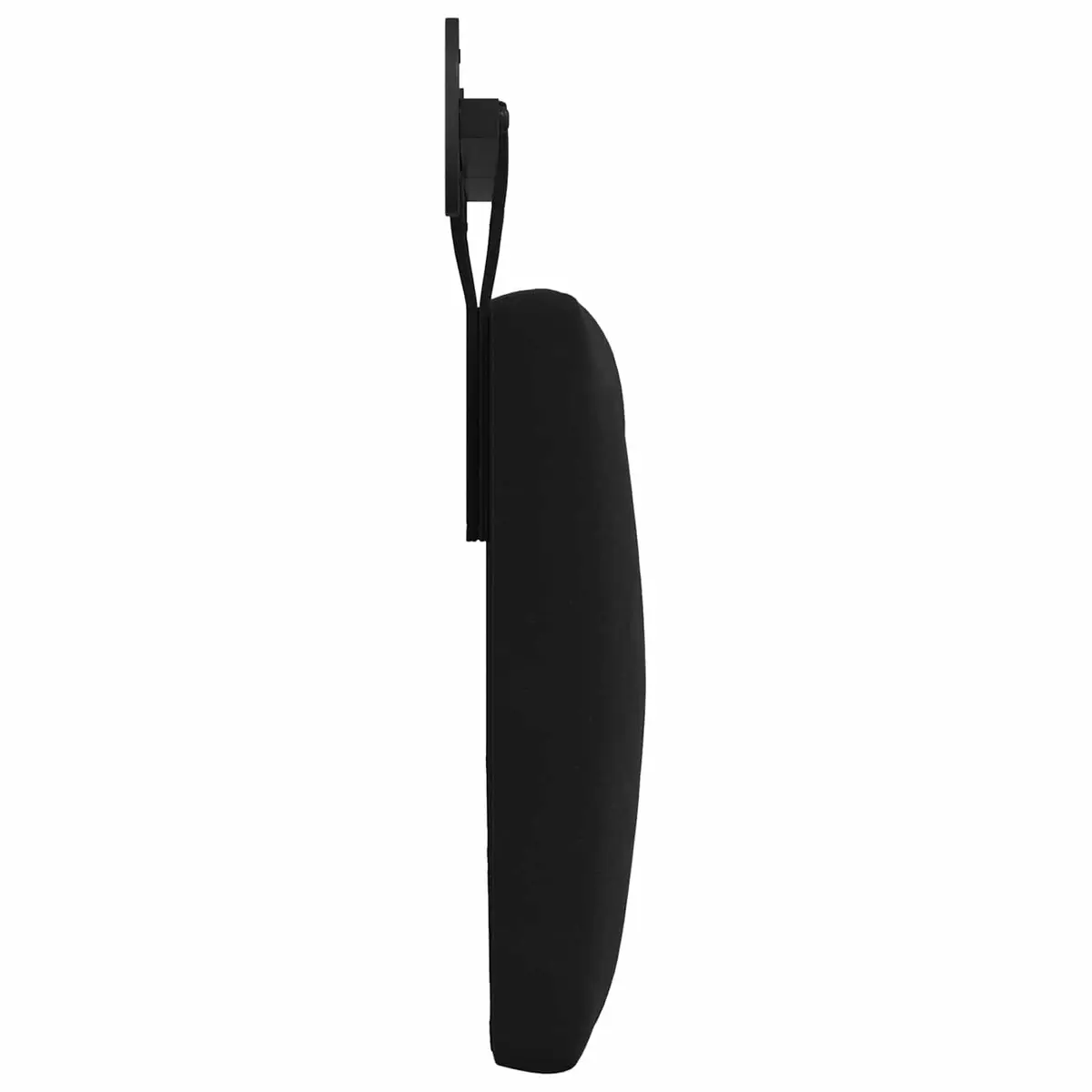 Hanging Headboard with LED Light Black Velvet Button Tufted Modern Wall Mount