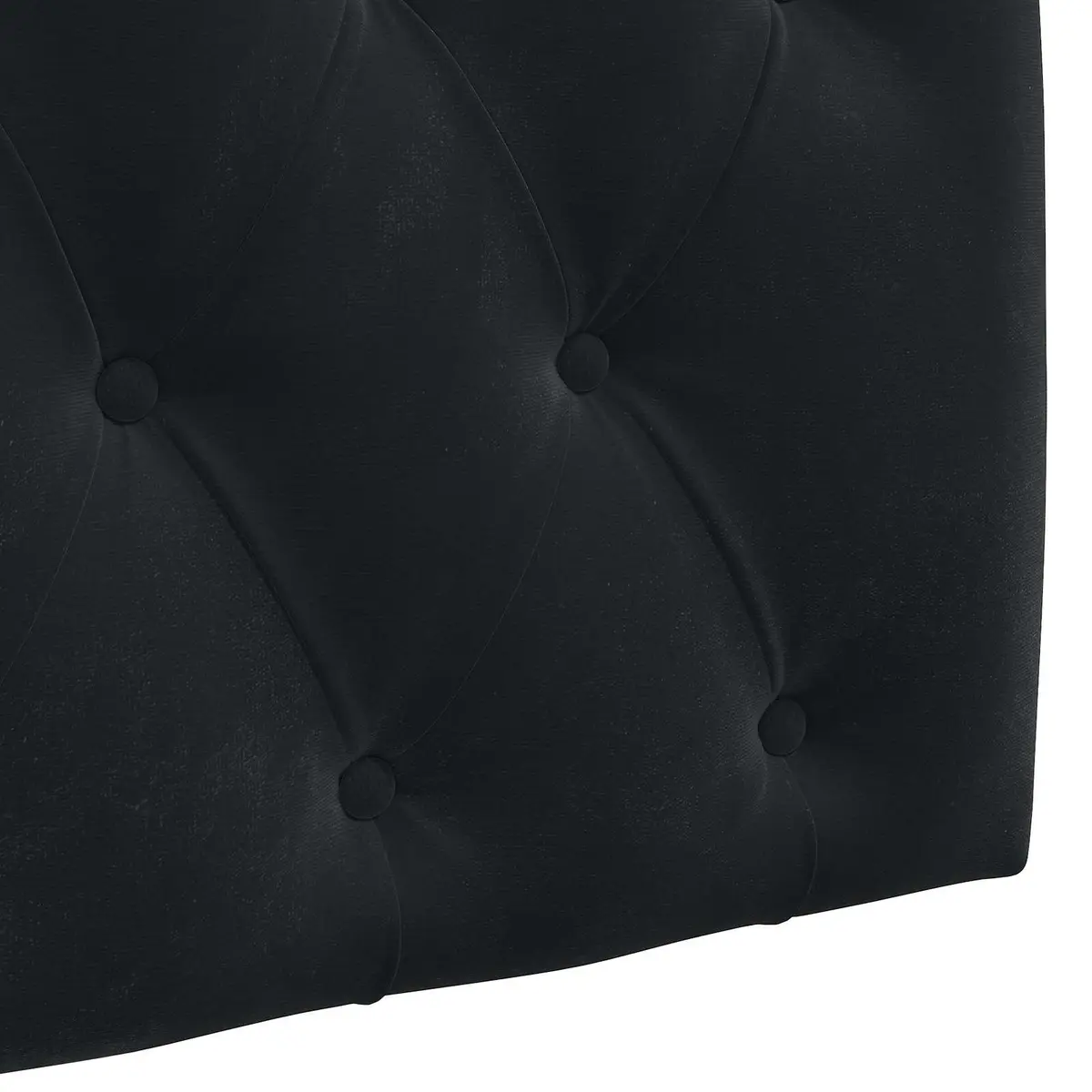 Hanging Headboard with LED Light Black Velvet Button Tufted Modern Wall Mount