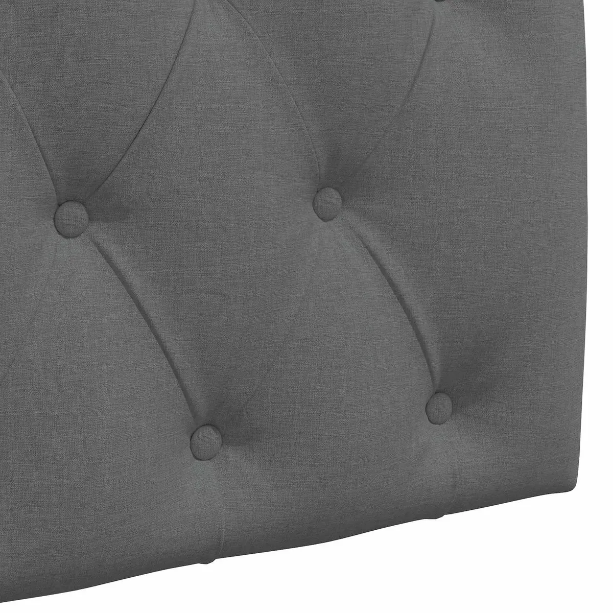 Hanging Headboard Wall-Mounted Bedroom Living Room Dark Grey Fabric Button