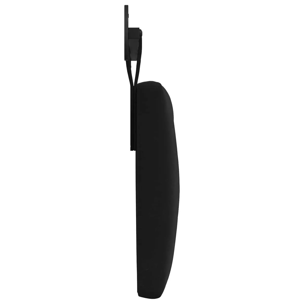 Hanging Headboard with LED Light Modern Black Velvet Button Tufted Wall Mount