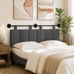 Stylish Grey Wall-Mounted Upholstered Headboard