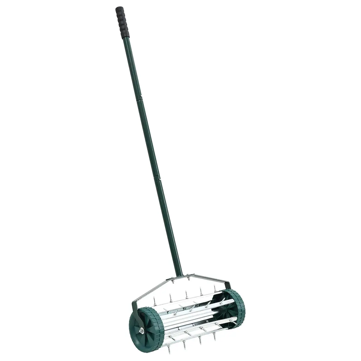 Lawn Roller Green 127.5cm Steel Frame with Aerator Clamps