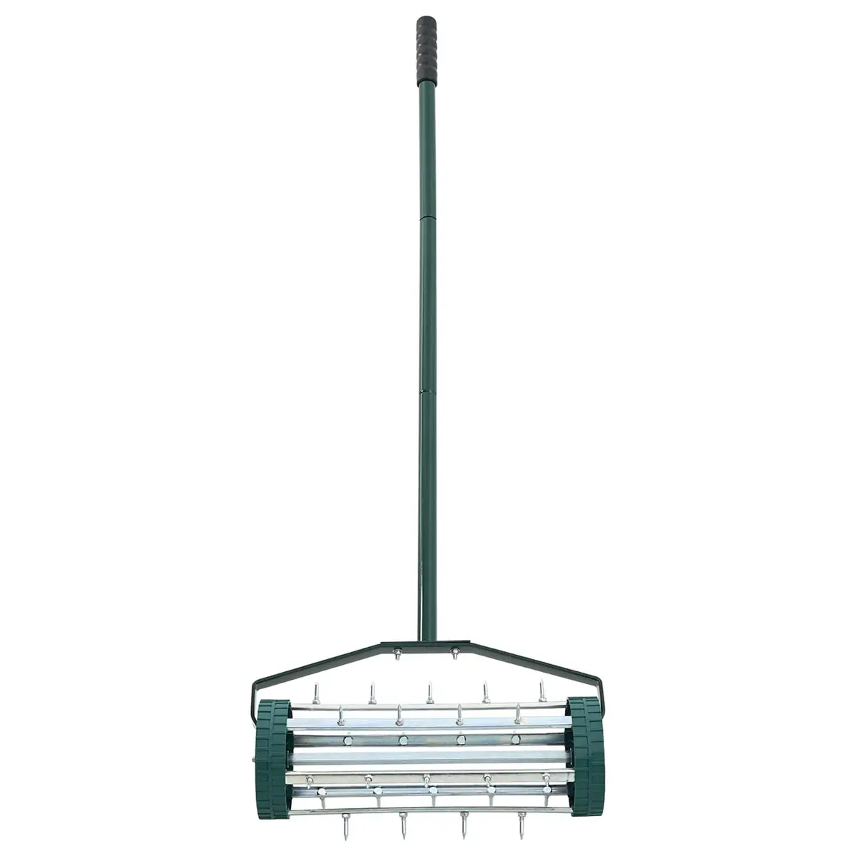 Lawn Roller Green 127.5cm Steel Frame with Aerator Clamps